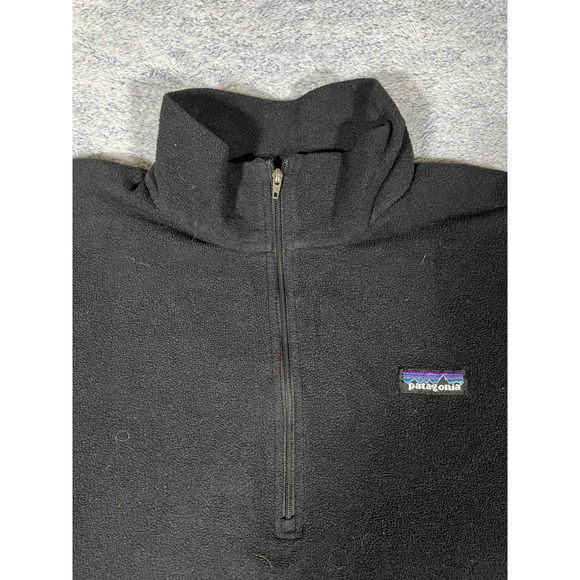 Patagonia Mens Synchilla Quarter Zip Fleece Pullover Black Medium - Picture 2 of 16
